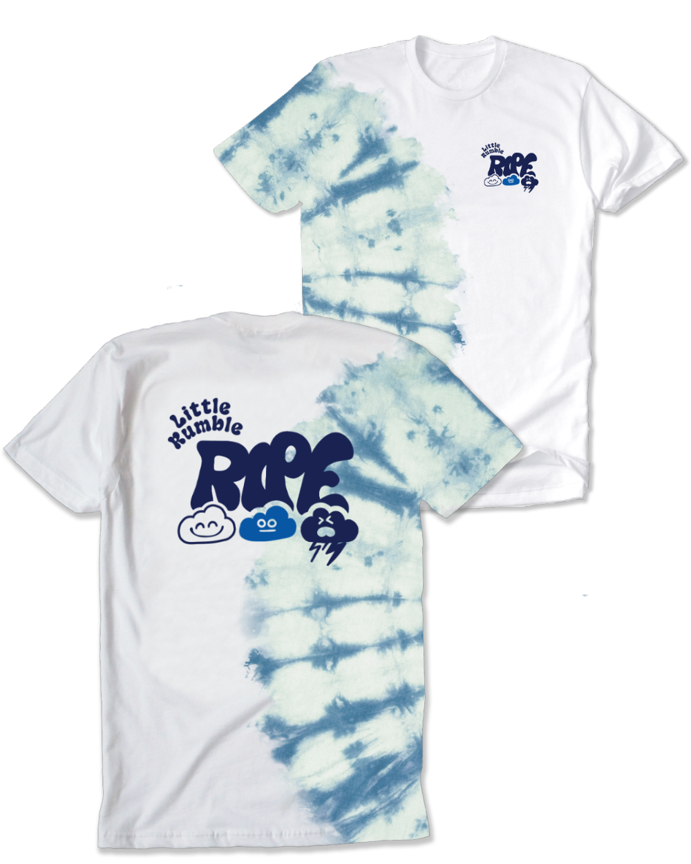 Little Rumble Tie Dye Tee (Blue/White)