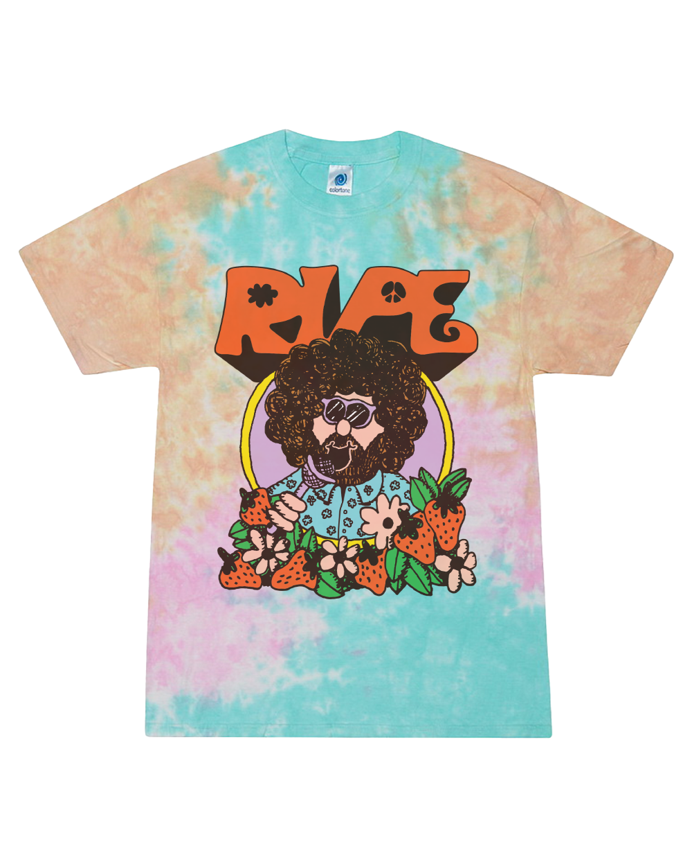 Retro Robbie Tee (Rainbow Tie Dye)