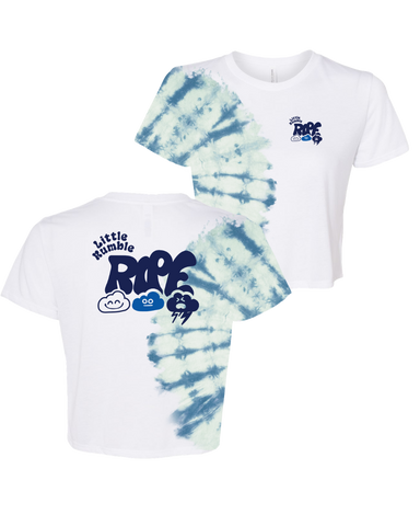 Women’s Little Rumble Crop Top (Blue/White Tie Dye)