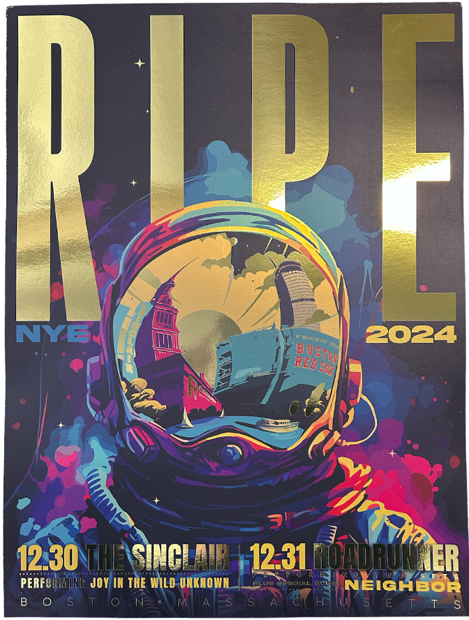 NYE Astronaut Poster Gold Foil