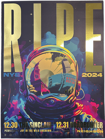 NYE Astronaut Poster Gold Foil