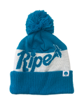 Bright Blues Pom Beanie