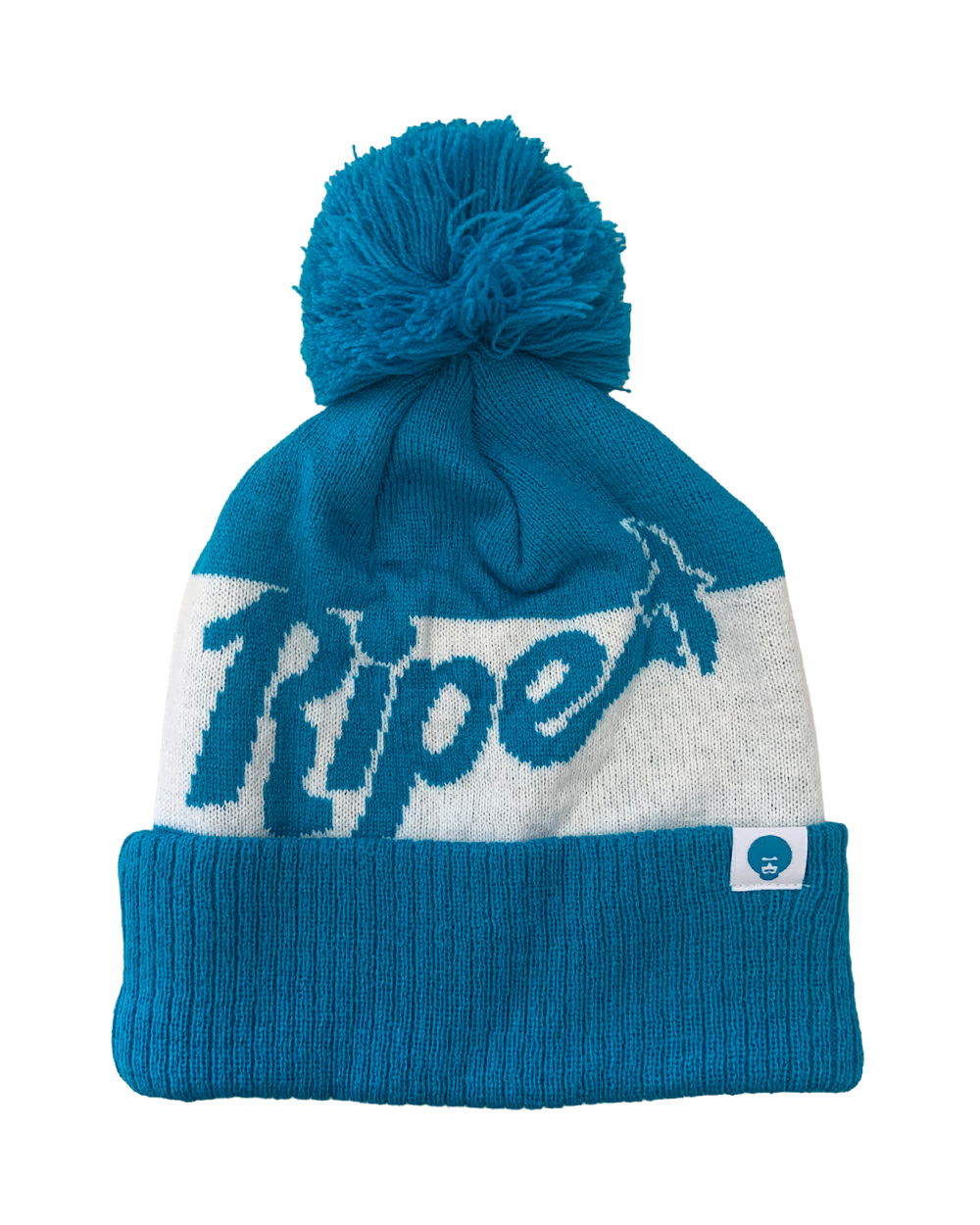Bright Blues Pom Beanie (Blue and White) – Ripe Band