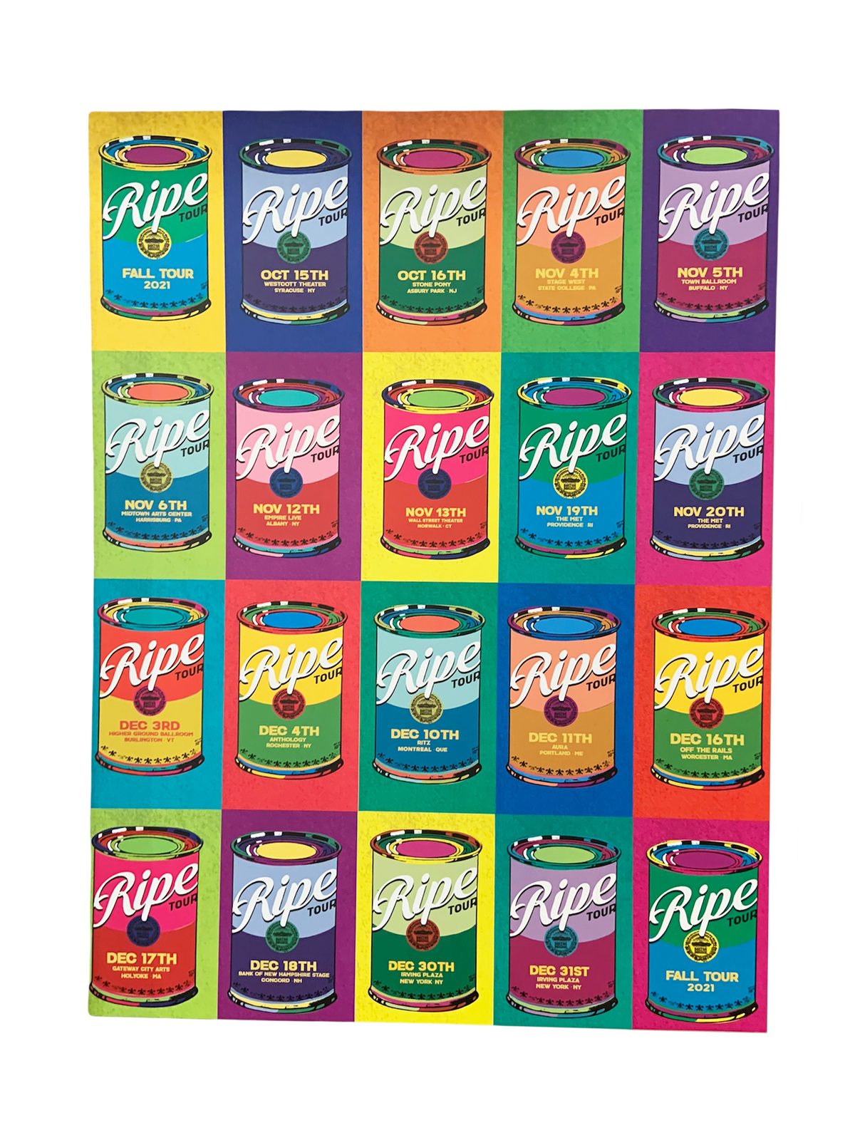 Ripe Fall 2021 Tour Poster – Ripe Band